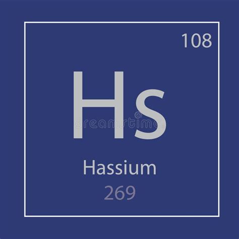 Hassium Chemical 108 Element Of Periodic Table Molecule And Communication Background Hassium