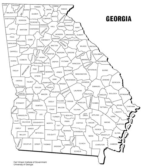 Printable Map Of Georgia