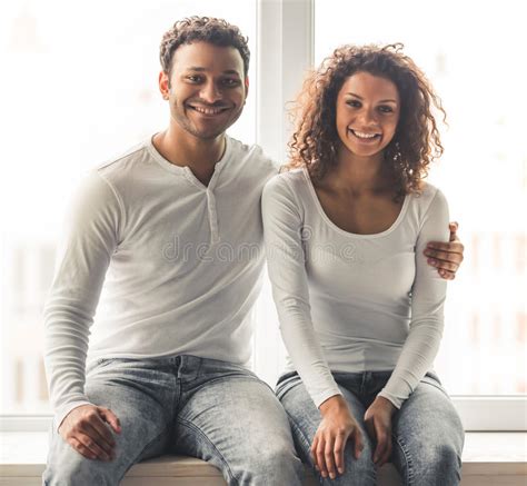 Afro American Couple Stock Image Image Of Casual Girlfriend 89023483