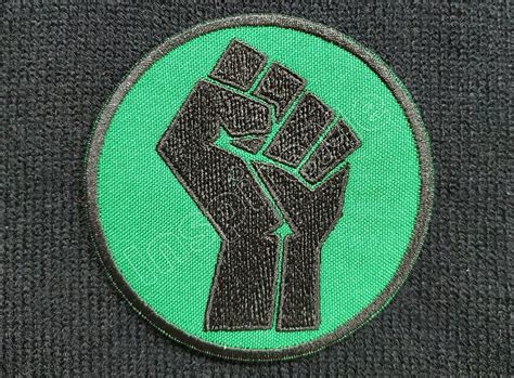 Black Power Fist Embroidered Sewiron On Patch Black Lives Matter Hook