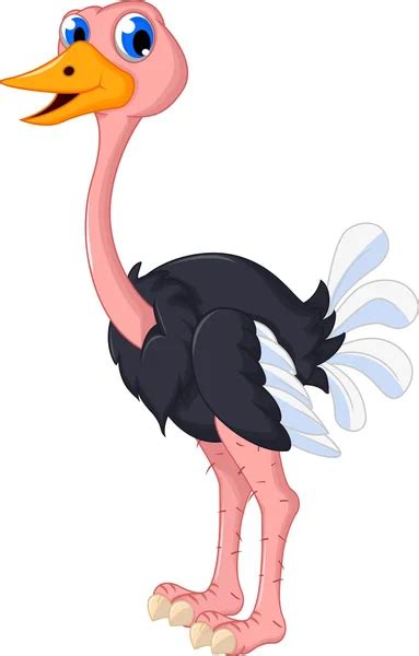 Cute Ostrich Cartoon Running — Stock Vector © Tigatelu 42367731