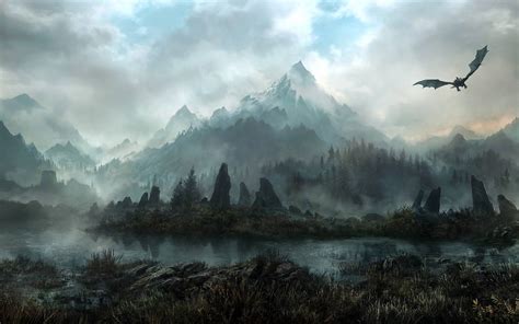 Hd Skyrim Backgrounds Wallpaper Cave