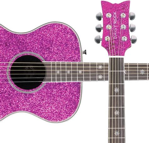 Daisy Rock Dr6205 Pixie Acoustic Guitar Pink Sparkle Bigamart