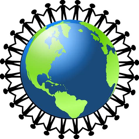 People Holding Hands Around The World Clip Art At Clker