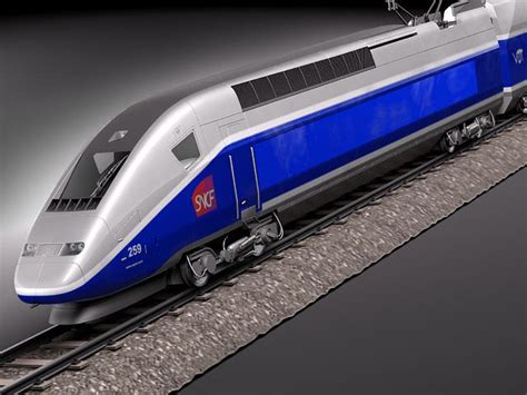 Tgv Train 2011 3d Model Max Obj 3ds Fbx C4d Lwo