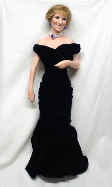 VINTAGE ASHTON Drake Diana Princess Of Wales Porcelain Doll Blue Dress PicClick