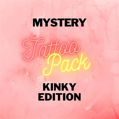 Kinky Mystery Temporary Tattoo Pack Kink Tattoos For Naughty Etsy