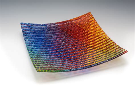 Prismatic Tapestry Platter By Richard Parrish Art Glass Platter Artful Home