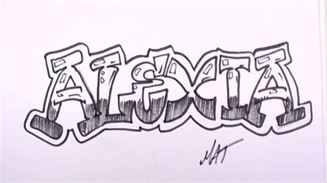 Graffiti Writing Alexia Name Design 30 In 50 Names Promotion Youtube