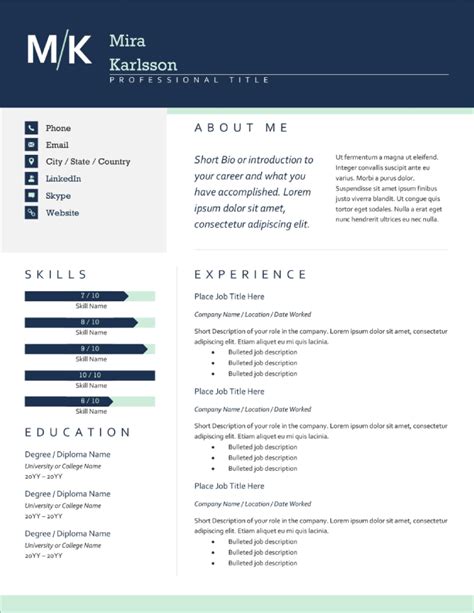 Browse through our extensive resume templates library, edit and download. 50+ Free Microsoft Word Resume Templates to Download