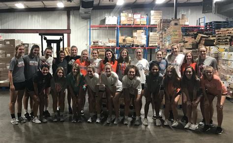 Hours may change under current circumstances Volleyball volunteers at the East Texas Food Bank | Brook ...