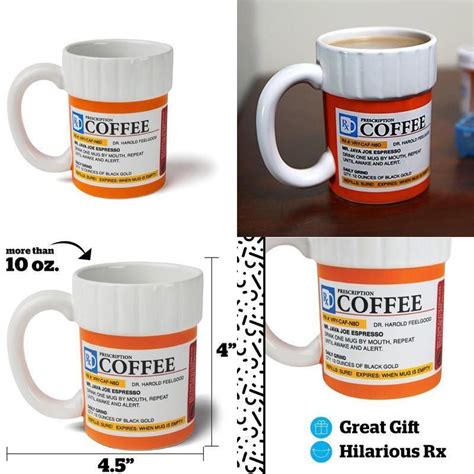 Download The Prescription Need Coffee Mug Doctor Pill Bottle Gift Cup Pharmacist BigMouth #BigMouthInc ...