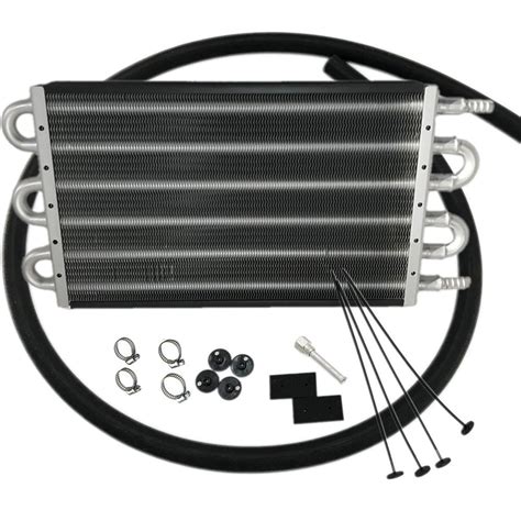 6 Row Radiator Remote Aluminum Transmission Oil Cooler And Mounting Kit