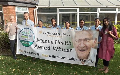 Lynhales Hall Staff Celebrate Mental Health Award Win Rotherwood People