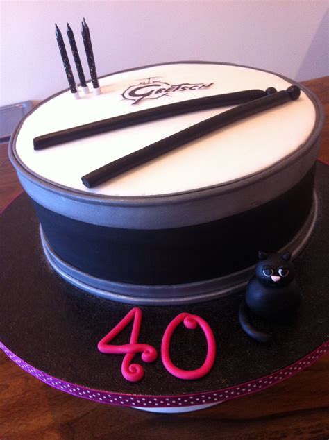 Drum Roll Please 40th Birthday Drum Cake 40th Birthday Birthday