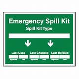 Pictures of Emergency Spill Kit Sign