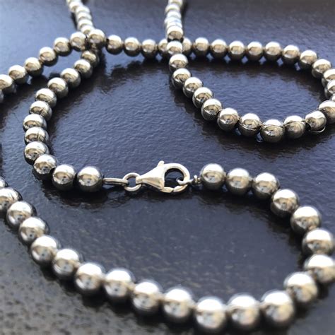 Elegant Sterling Silver Ball Necklace
