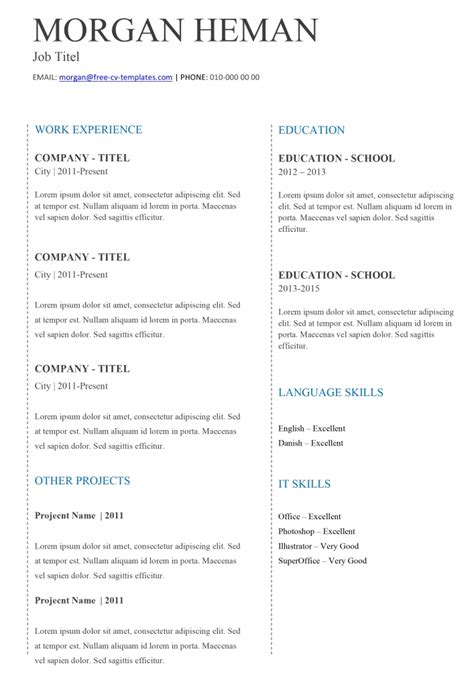 We've also got free cv templates you can download to get a head start with your own cv. Basic CV templates for Word | Land the job with our free ...