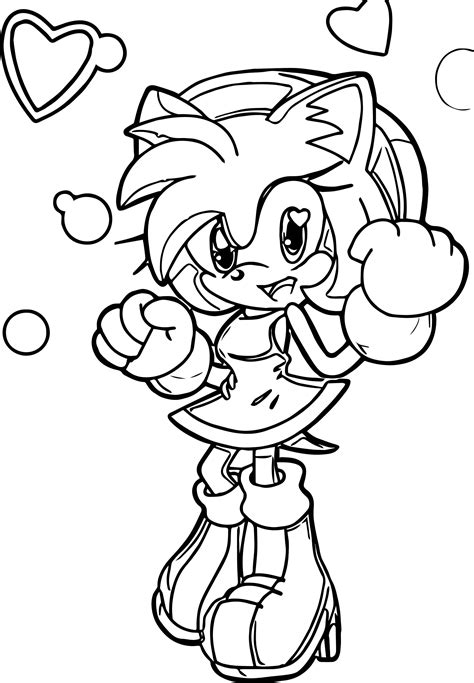 Nice Cute Amy Rose Coloring Page Rose Coloring Pages Sonic Coloring