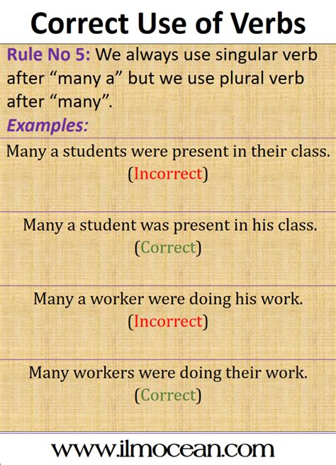 Correct Use Of Verbs How To Use Verbs Correctly Ilm Ocean