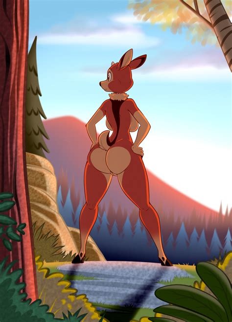 Rule 34 2020 Amber Eyes Anthro Antlers Ass Big Butt Breasts Brown