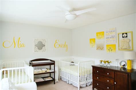 Yellow And Grey Twins Nursery Project Nursery