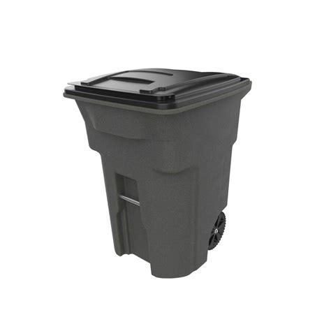 Shop Toter 96 Gallon Dark Gray Granite Plastic Wheeled Trash Can With