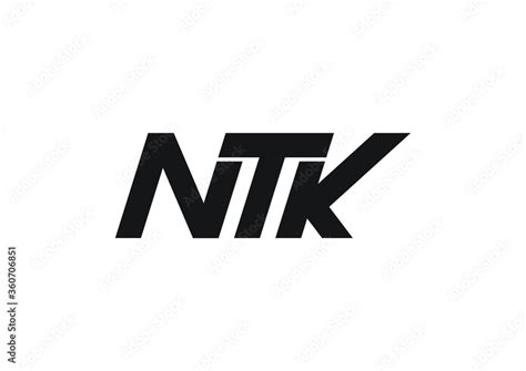 Ntk Logo Ntk Text Logo Logo Template Text Logo Concepts Blue And