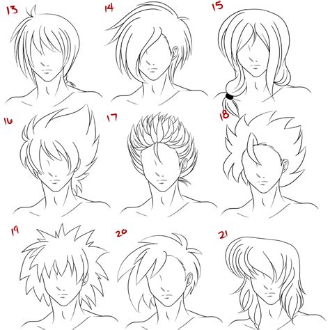 Anime Hairstyles Male How To Draw Anime Male Hair Step By Step Animeoutline They Have