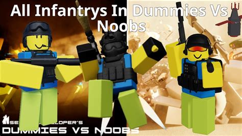Dummies Vs Noobs All Infantry Units Roblox Youtube
