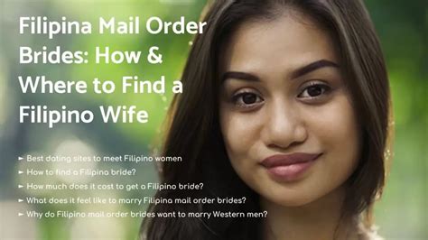 Filipina Mail Order Brides How And Where To Find A Filipino Wife