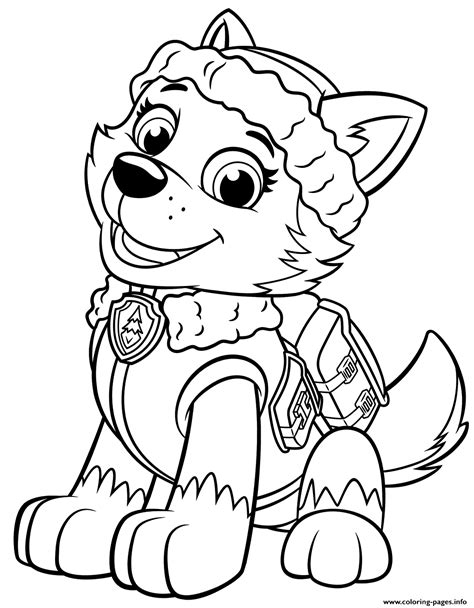 Paw Patrol Everest Coloring Page Printable 4536 Hot Sex Picture