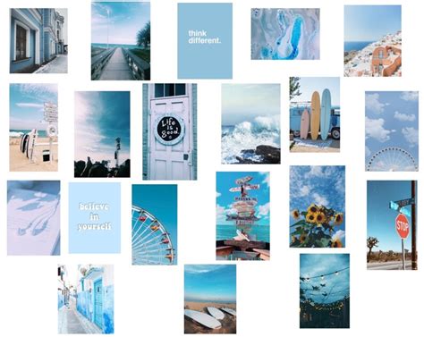 Into The Blue Collage Kit Photo Collage Digital Download Etsy