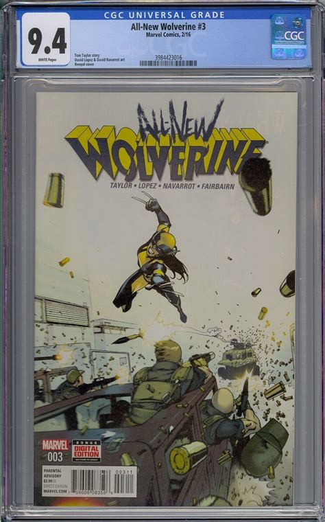 All New Wolverine 3 Cgc 94 2nd Honey Badger Comic Books Modern