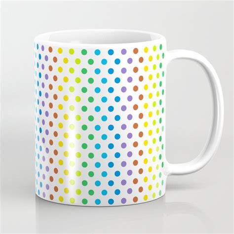 Polka Dot Rainbow Modern Abstract Artwork Coffee Mug Modern Artwork