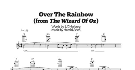 Over The Rainbow Ukulele Print Sheet Music Now