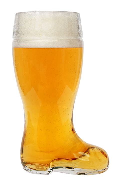 Custom Engraved Glass Beer Boot 1 Liter