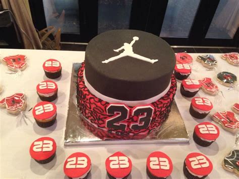 Jordan Cake With Cupcakes Jordan Cake Birthday Cake Toppers 15th