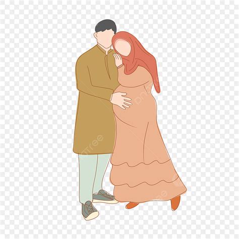 Romantic Muslim Couple Png Image Romantic Muslim Couple On Pregnancy