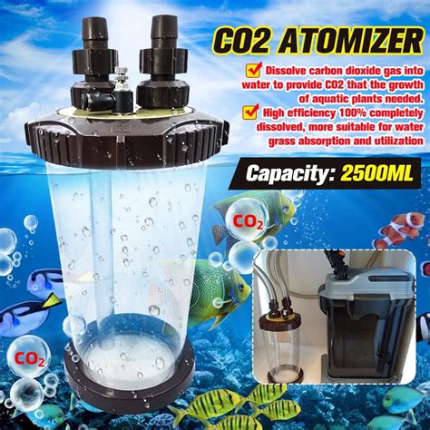 Cheap 2500ML Clear CO2 Atomizer External Turbo Super Diffuser Atomizer