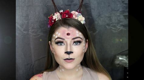 Deer W Gunshot Wound Halloween Makeup Tutorial Kaybeauty Youtube
