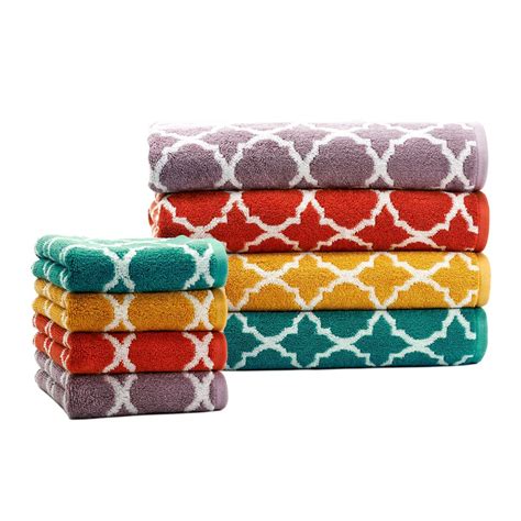 Trellis patterned bath towels | Patterned bath towels, Trellis pattern ...