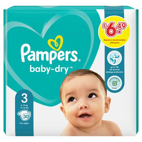 Pampers Baby Dry Size 3 30 Nappies Bb Foodservice