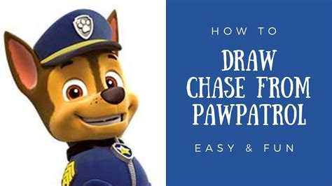 Lets Draw Chase From Pawpatrol Youtube