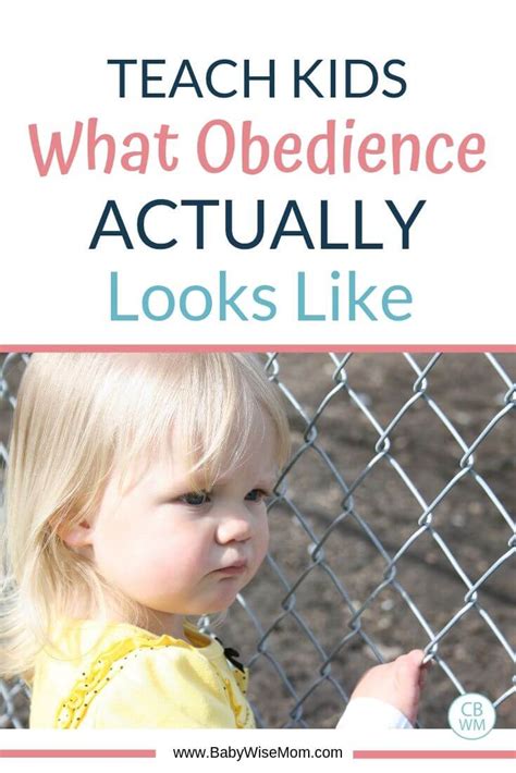 Teach Kids What Obedience Looks Like Babywise Mom