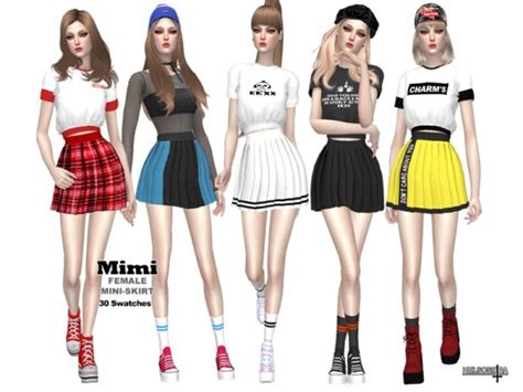 The Sims Resource Mimi Mini Skirt By Helsoseira Sims 4 Downloads