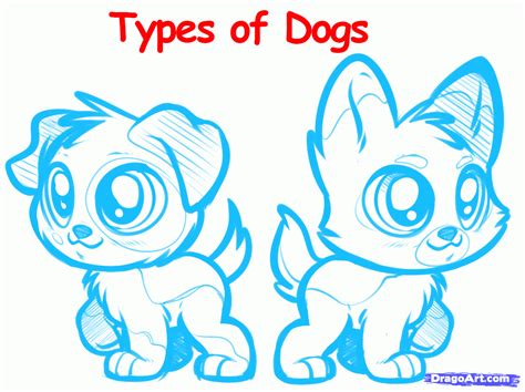 Anime Drawings Dog How To Draw An Anime Cartoon Puppy Free Images