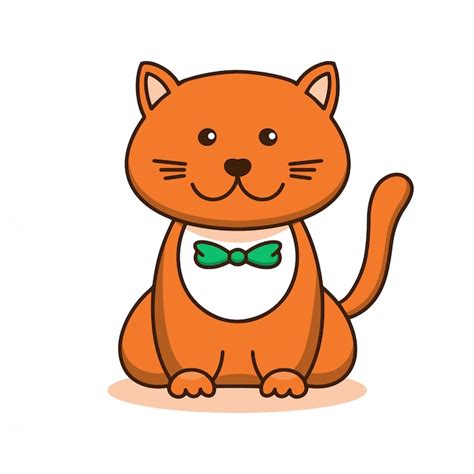 Premium Vector Cute Red Cat Cartoon Linear Art Animal Sketch
