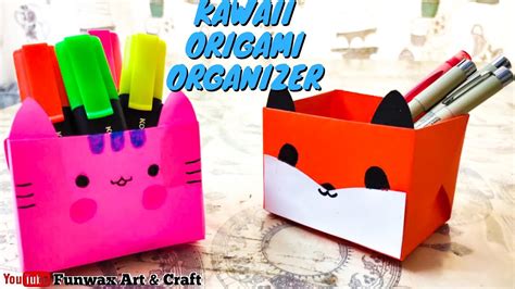 Diy Back To School Organiser Kawaii Origami Pen Holder Paper Crafts