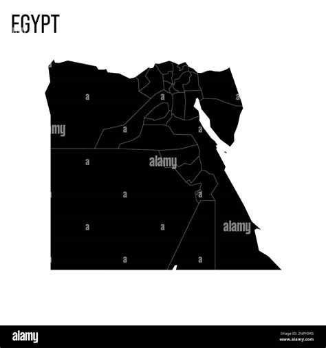 Egypt Political Map Of Administrative Divisions Governorates Blank